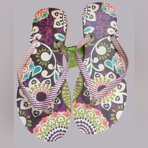 Vera Bradley Women's Floral Flip Flops - Multicolor (L)